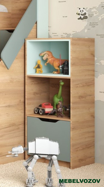RICH Стеллаж СЖ-002 (Мята/голубой) детальное изображение от магазина mebelvozov.ru в Нижнем Новгороде
