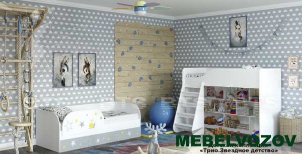 Детская комната Трио Звездное детство Комплект 1  детальное изображение от магазина mebelvozov.ru в Нижнем Новгороде
