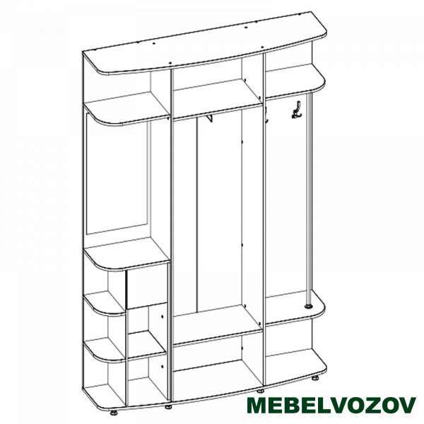 Прихожая Ивушка 17(Бодега темная/бодега светлая) от магазина Мебельвозов в Нижнем Новгороде