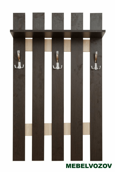  Вешалка в прихожую "Мини-Лайт" МЛ-3 (венге/яснь) от магазина Мебельвозов в Нижнем Новгороде