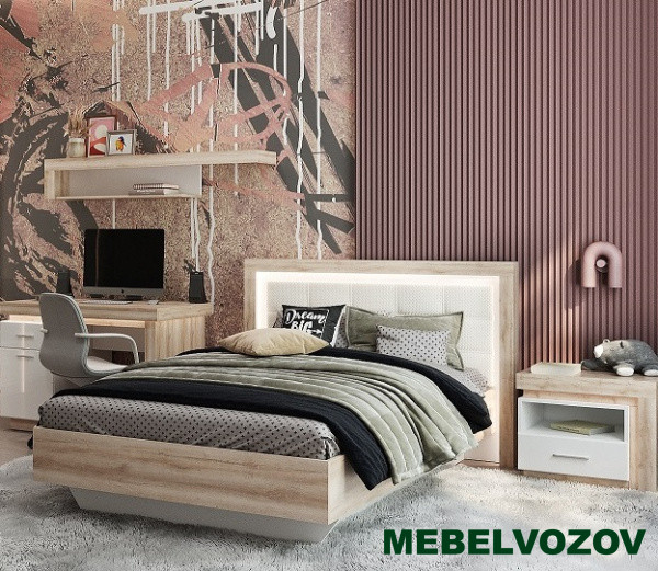 фото Кровать с подъемным механизмом Люмен 26 120х200 от магазина Мебельвозов в Нижнем Новгороде Кровать с подъемным механизмом Люмен 26 120х200 от магазина Мебельвозов в Нижнем Новгороде