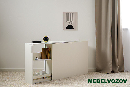 Марвэл Тумба выкатная 16.159 (Белый PE шагрень) детальное изображение от магазина mebelvozov.ru в Нижнем Новгороде