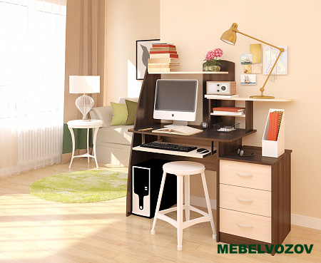 Стол компьютерный Интел-18(Бодега темная/бодега светлая) от магазина Мебельвозов в Нижнем Новгороде