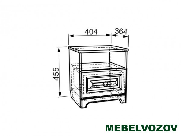 Тумба прикроватная Белла (Белый/джелато софт) от магазина Мебельвозов в Нижнем Новгороде
