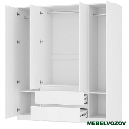 Шкаф 4-х створчатый "Симпл" ШК-13 Белый от компании Мебельвозов в Нижнем Новгороде