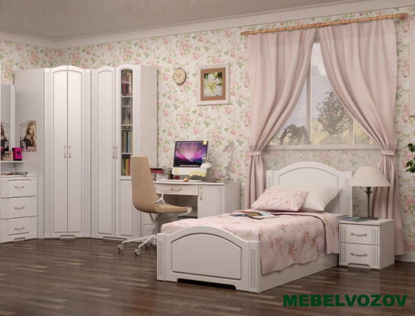 02 "Виктория" Шкаф для одежды 4-х дверный с ящиками (без зеркал) Детская комнат детальное изображение от магазина mebelvozov.ru в Нижнем Новгороде