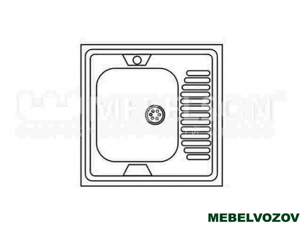 Фото мойка накладная std600.600-5c левая бергамо элемента от сайта Мебельвозов в Нижнем Новгороде