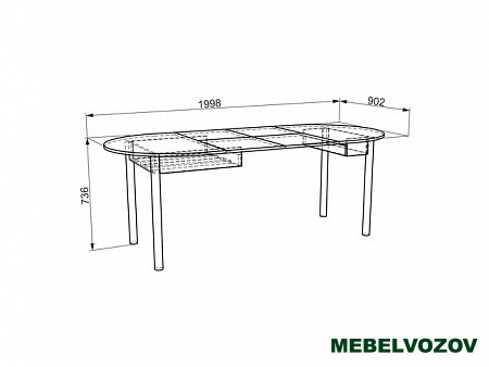 Кухонный стол Квартет (Дуб Сонома) от магазина Мебельвозов в Нижнем Новгороде