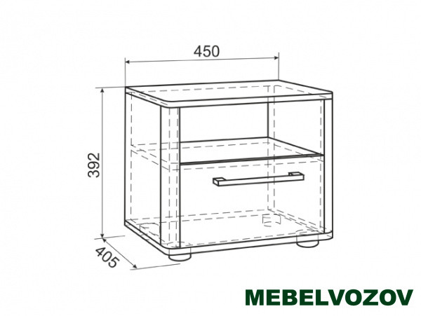 Тумба прикроватная Зара (Дуб сонома/белый) от магазина Мебельвозов в Нижнем Новгороде