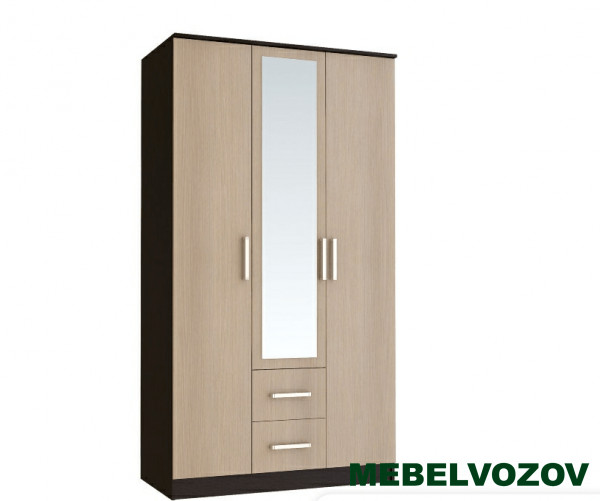 Шкаф с зеркалом 3-х дверный "Фиеста" (Венге)  от компании Мебельвозов в Нижнем Новгороде