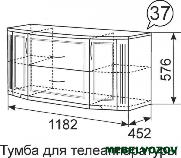 Тумба под ТВ «Виктория» 37 от интернет магазина Mebelvozov в Нижнем Новгороде