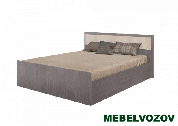 Кровать двуспальная  "Фиеста" 1600 мм (Ясень Шимо) от магазина Мебельвозов в Нижнем Новгороде
