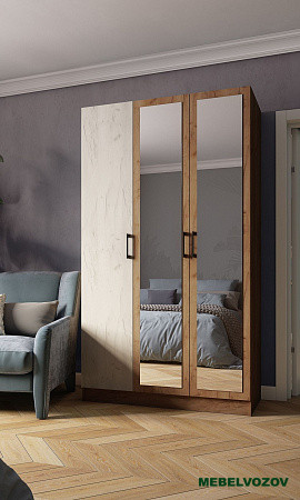 Шкаф Вегас 1200 (дуб крафт табачный/дуб крафт белый) от компании Мебельвозов в Нижнем Новгороде