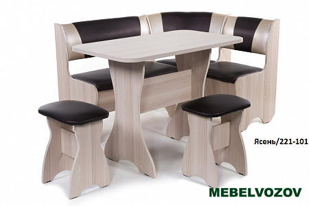 Кухонный уголок Тюльпан Ясень/221-101 от магазина Мебельвозов в Нижнем Новгороде
