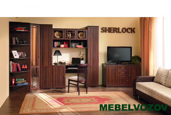 Тумба под ТВ Sherlock 5 МЦН Орех Шоколадный от интернет магазина Mebelvozov в Нижнем Новгороде
