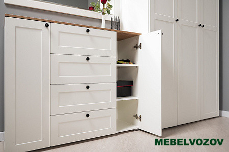 Остин Комод 16.221 (белый/дуб вотан) от магазина Мебельвозов в Нижнем Новгороде