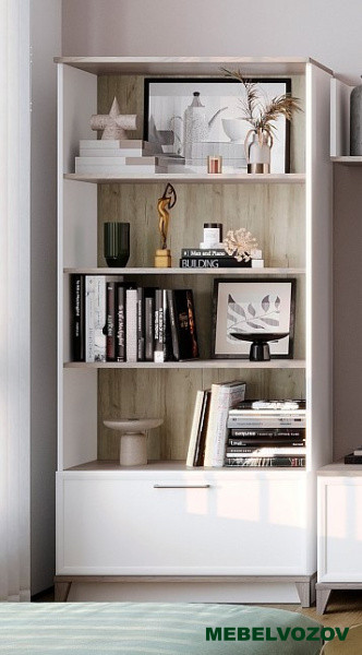 Aurelio 2 (гостиная) Шкаф МЦН (модуль 167), Белый-Блеквуд Сатиновый - фото от компании Мебельвозов в Нижнем Новгороде Aurelio 2 (гостиная) Шкаф МЦН (модуль 167), Белый-Блеквуд Сатиновый от компании Мебельвозов в Нижнем Новгороде