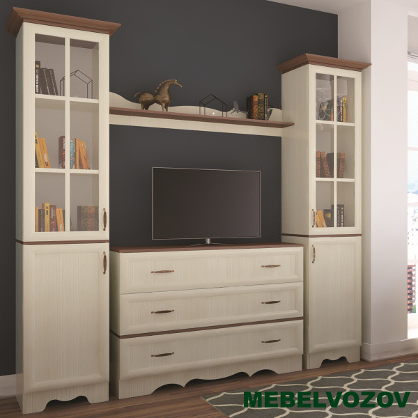 Шкаф комбинированный в гостинную Латте 24-01 от компании Мебельвозов в Нижнем Новгороде