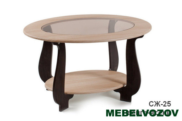 Столик журнальный СЖ-25 со стеклом от интернет магазина Mebelvozov в Нижнем Новгороде