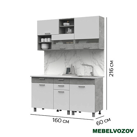 ДЕНВЕР кухонный гарнитур 1.6 от магазина Мебельвозов в Нижнем Новгороде