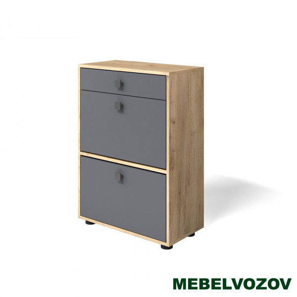 Обувница "Мини-Лайт" МЛ-7 (графит/дуб золотой крафт)- фото от магазина Мебельвозов в Нижнем Новгороде Обувница "Мини-Лайт" МЛ-7 (графит/дуб золотой крафт) от магазина Мебельвозов в Нижнем Новгороде
