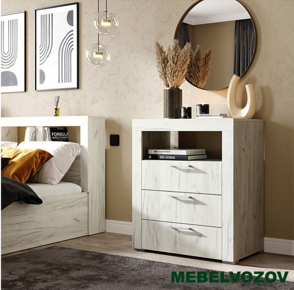ГРАНД Комод К2 (ДУБ КРАФТ БЕЛЫЙ) от магазина Мебельвозов в Нижнем Новгороде
