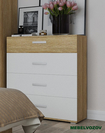 Комод Next 40-2(Дуб Сонома/Белая Аляска) от магазина Мебельвозов в Нижнем Новгороде