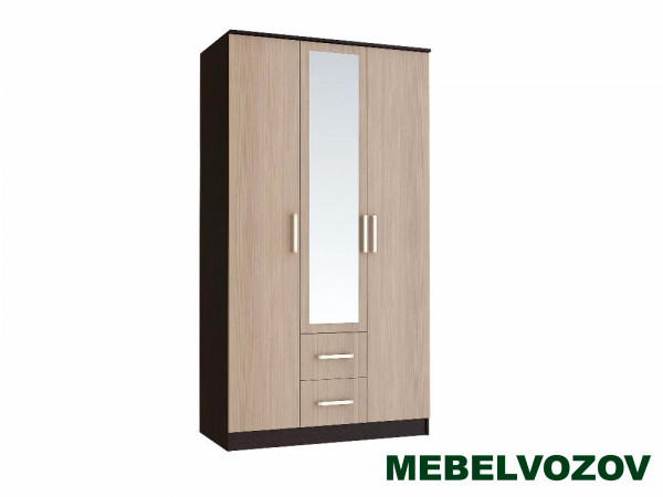Шкаф с зеркалом "Фиеста " 3-х дверный (Венге) от компании Мебельвозов в Нижнем Новгороде