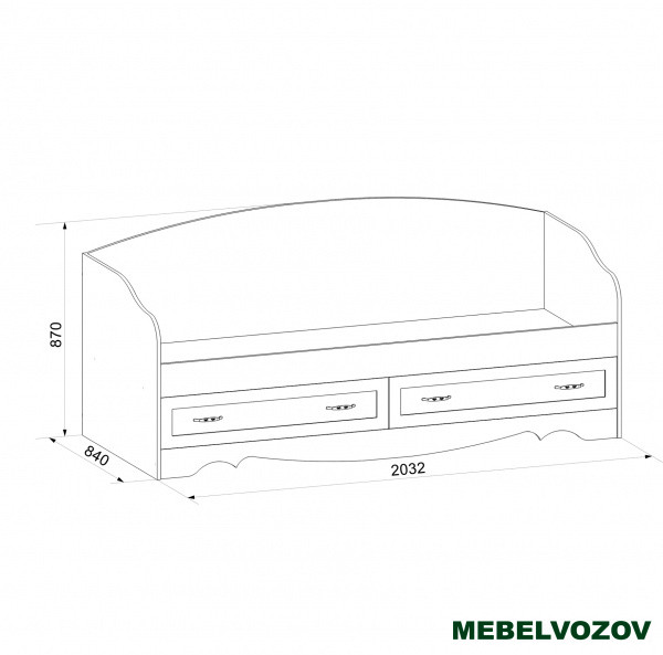 Кровать-тахта Латте 74-01 детальное изображение от магазина mebelvozov.ru в Нижнем Новгороде