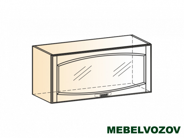 Фото шкаф навесной l800 h360 (1 дв. рам.) (эмаль) бергамо элемента от сайта Мебельвозов в Нижнем Новгороде