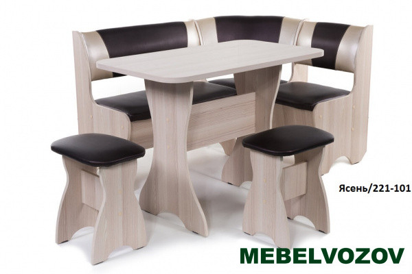 Кухонный уголок Тюльпан Ясень/221-101 от магазина Мебельвозов в Нижнем Новгороде