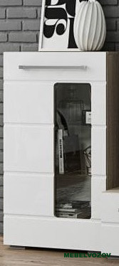 Пенал ШК-17 Милан (Дуб Сонома/Белый глянец) от компании Мебельвозов в Нижнем Новгороде