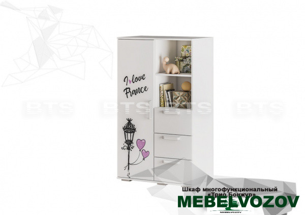 Шкаф многофункциональный ШК-10 Трио Бонжур детальное изображение от магазина mebelvozov.ru в Нижнем Новгороде