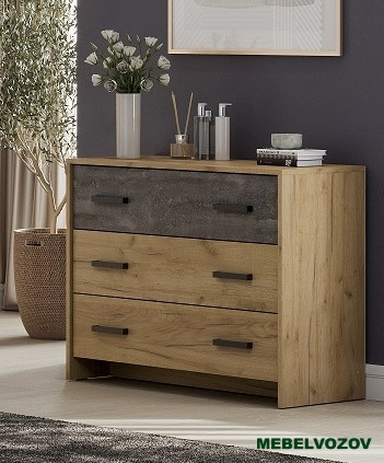 Комод 3 ящика Лофт от магазина Мебельвозов в Нижнем Новгороде