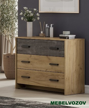 Комод 3 ящика Лофт от магазина Мебельвозов в Нижнем Новгороде