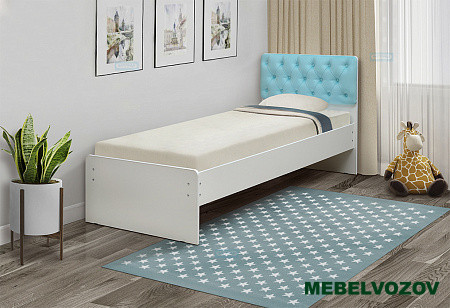Кровать №7 с мягкой головной спинкой 80*200 от магазина Мебельвозов в Нижнем Новгороде