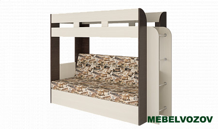 Кровать-Диван 2-х этажная Карамель 75 (анкор светлый/бодега темный) детальное изображение от магазина mebelvozov.ru в Нижнем Новгороде