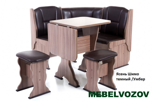 Кухонный уголок Нарцисс Ясень/Умбер  от магазина Мебельвозов в Нижнем Новгороде