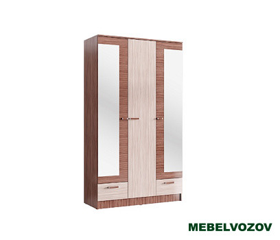 Шкаф 3-дверный 1,2 Адель (Ясень шимо) от компании Мебельвозов в Нижнем Новгороде