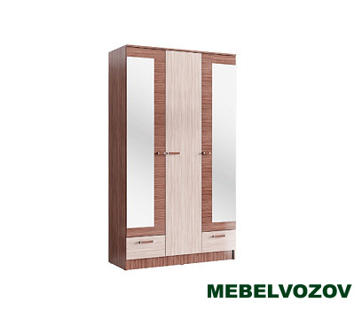 Шкаф 3-дверный 1,2 Адель (Ясень шимо) от компании Мебельвозов в Нижнем Новгороде