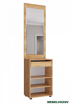 САФАРИ ТМ-002 Тумба с зеркалом (Дуб крафт золотой) от магазина Мебельвозов в Нижнем Новгороде