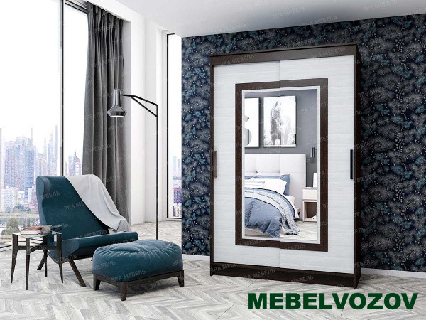 Шкаф-купе Элегант 5 (венге/лоредо) от компании Мебельвозов в Нижнем Новгороде