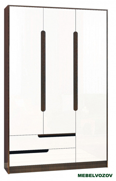 фото Шкаф 3-х створчатый Гавана (Венге/Белый акрил) от магазина Мебельвозов в Нижнем Новгороде Шкаф 3-х створчатый Гавана (Венге/Белый акрил) от магазина Мебельвозов в Нижнем Новгороде