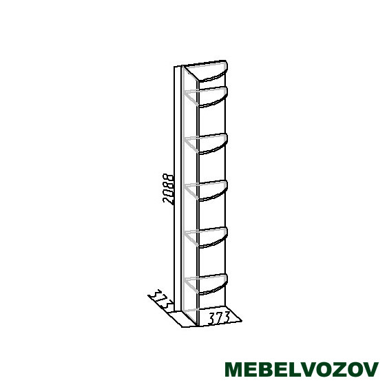 Полка угловая 9 Комфорт Прихожая «Комфорт», Дуб Сонома фото от Мебельвозов в Нижнем Новгороде