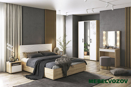 Трюмо Зара (Дуб сонома/белый) от магазина Мебельвозов в Нижнем Новгороде