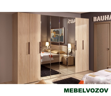 Шкаф распашной Bauhaus 8 для одежды + 2 фасада Стандарт от компании Мебельвозов в Нижнем Новгороде
