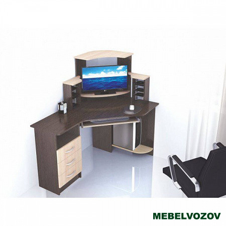 Компьютерный стол Грета-7 венге/дуб молочный от магазина Мебельвозов в Нижнем Новгороде