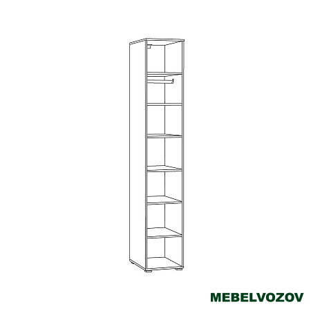 Остин Шкаф-пенал 13.225 (серый графит/дуб вотан) от компании Мебельвозов в Нижнем Новгороде