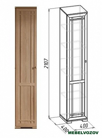 Пенал для белья Sherlock 8 ЛЕВЫЙ (Дуб Сонома) от компании Мебельвозов в Нижнем Новгороде