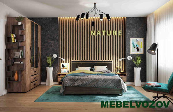 Модульная спальня Nature Комплект 1 от магазина Мебельвозов в Нижнем Новгороде